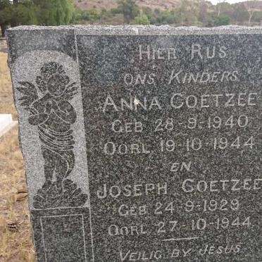 COETZEE Joseph 1929-1944 :: COETZEE Anna 1940-1944