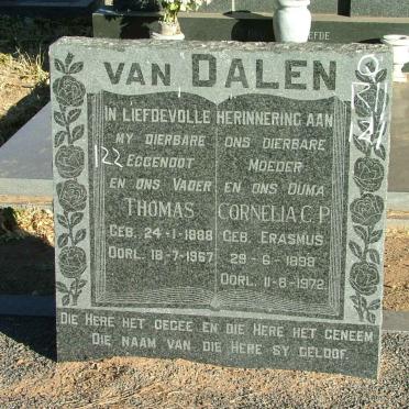 DALEN Thomas, van 1888-1967 &amp; Cornelia C.P. ERASMUS 1898-1972