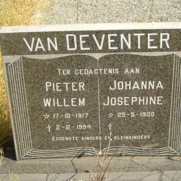 DEVENTER Pieter Willem, van 1917-1994 &amp; Johanna Josephine 1930-