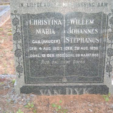 DYK Willem Johannes Stephanus, van 1896-1956 &amp; Christina Maria KRUGER 1907-1956