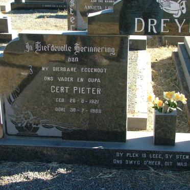 DREYER Gert Pieter 1921-1988 &amp; Johanna Catharina BERNARD 1922- 