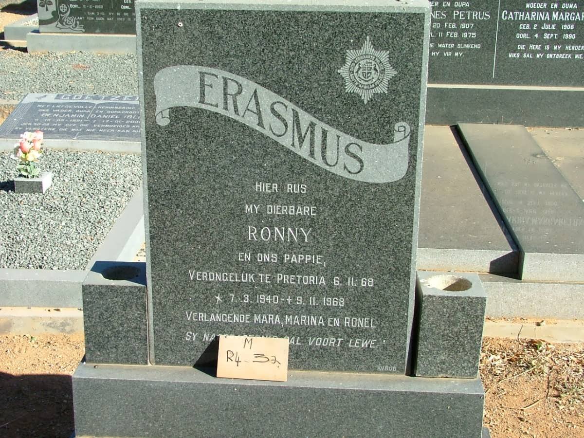 ERASMUS Ronny 1940-1968