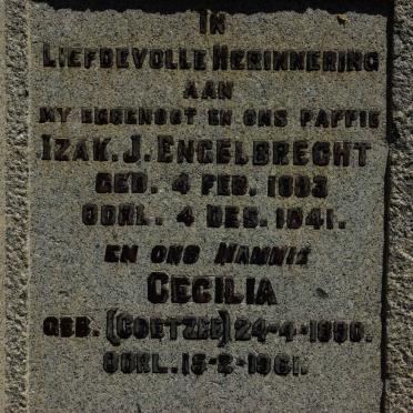 ENGELBRECHT Izak J. 1893-1941 &amp; Cecilia COETZEE 1890-1961