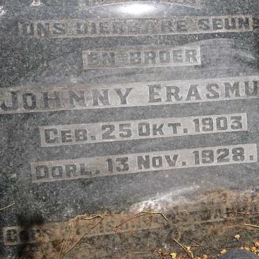 ERASMUS Johnny 1903-1928