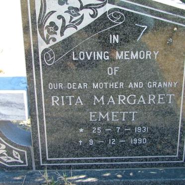 EMETT Rita Margaret 1931-1990