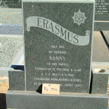 ERASMUS Ronny 1940-1968