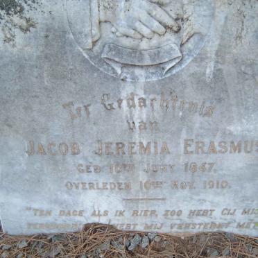 ERASMUS Jacob Jeremia 1847-1910