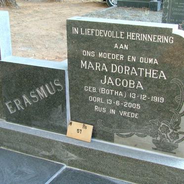ERASMUS Japie Francois Greyling 1906-1968 &amp; Mara Dorathea Jacoba BOTHA 1919-2005
