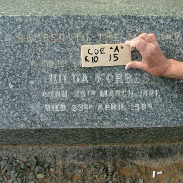 FORBES Hilda 1881-1909