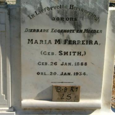 FERREIRA Maria M. nee SMITH 1888-1934