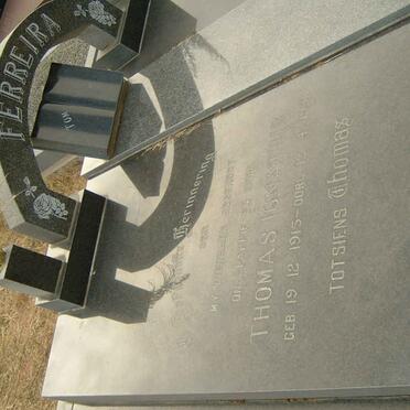 FERREIRA Thomas Ignatius 1915-19?? &amp; Aletta Jacoba WEHMEYER 1921-2004