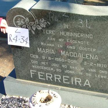 FERREIRA Maria Magdalena 1950-1970