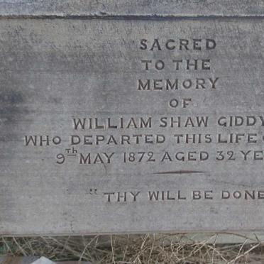 GIDDY William Shaw -1872