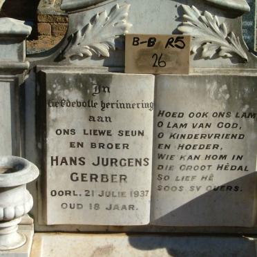 GERBER Hans Jurgens -1937