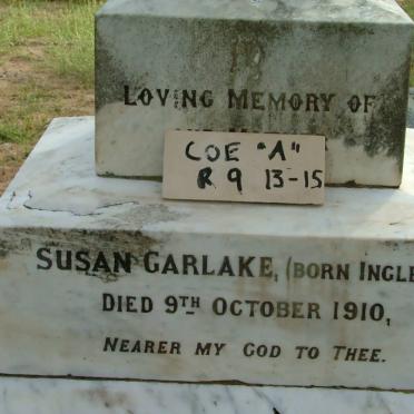 GARLAKE Susan nee INGLESBY -1910