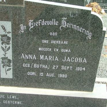 GROBBELAAR Anna Maria Jacoba nee BOTHA 1904-1990