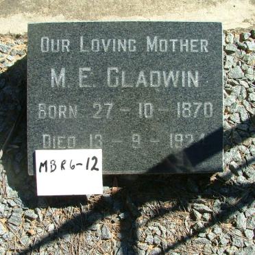 GLADWIN M.E. 1870-1924