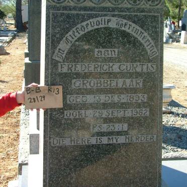 GROBBELAAR Frederick Curtis 1893-1962