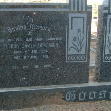 GOOSEN Petrus James Benjamin 1894-1965 &amp; Maria NOORCROFT 1898-1955