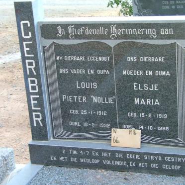 GERBER Louis Pieter 1912-1992 &amp; Elsje Maria 1919-1995