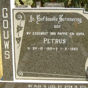 GOUWS Petrus 1919-1993