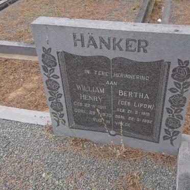HÄNKER William Henry 1911-1975 &amp; Bertha LIPOW 1918-1992