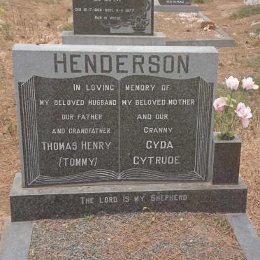HENDERSON Thomas Henry &amp; Gyda Gytrude