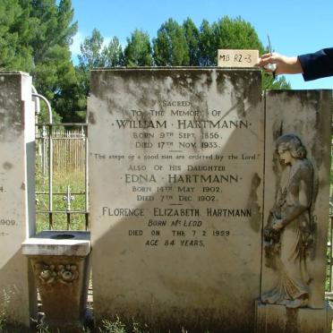 HARTMANN William 1856-1933 &amp; Florence Elizabeth MCLEOD -1959 :: HARTMANN Edna 1902-1902