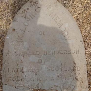 HENDERSON Archibald 18??-1887