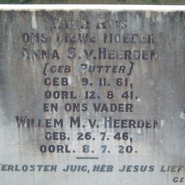 HEERDEN Willem M., van 1846-1920 &amp; Anna S. PUTTER 1861-1941