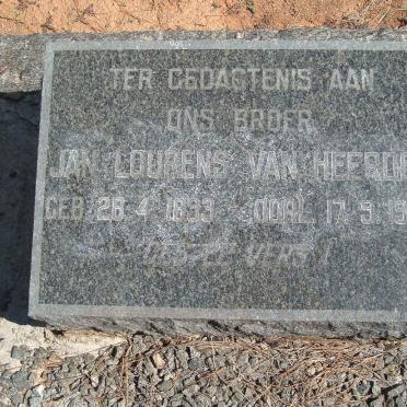 HEERDEN Jan Lourens, van 1893-1960