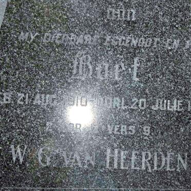 HEERDEN W.G., van 1910-1955