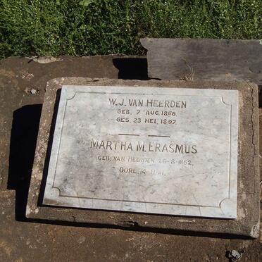 HEERDEN W.J., van 1866-1897 :: ERASMUS Martha M. nee VAN HEERDEN 1862-??