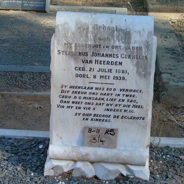 HEERDEN Stephanus Johannes Cornelis, van 1881-1939