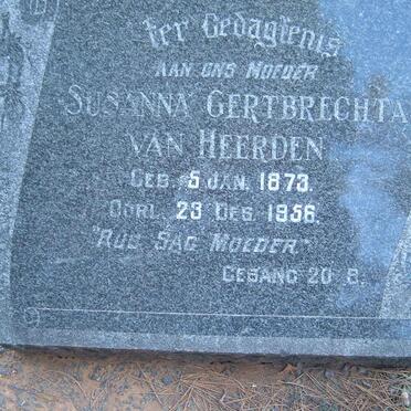HEERDEN Susanna Gertbrechta, van 1873-1956
