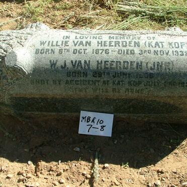 HEERDEN Willie, van 1876-1932 :: VAN HEERDEN W.J. 1908-1938