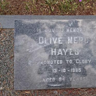 HAYES Olive Mercy -1985
