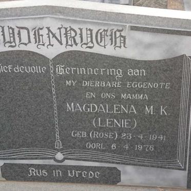 HEYDENRYCH Magdalena M.K. nee ROSE 1941-1976