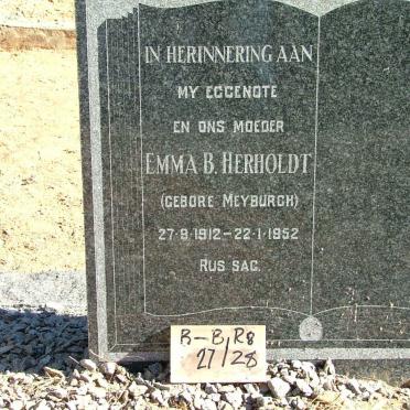 HERHOLDT Emma B. nee MEYBURGH 1912-1952