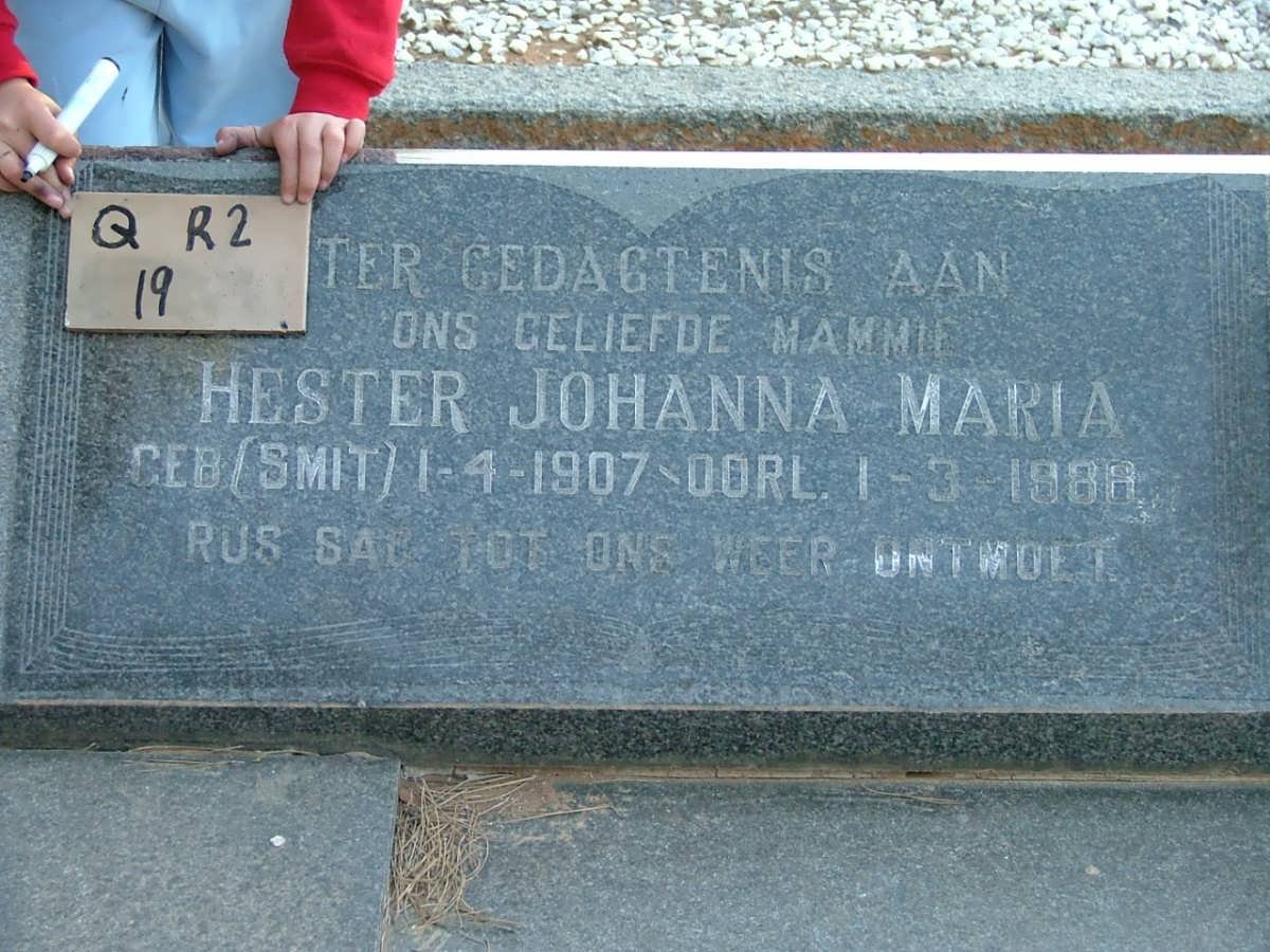 HATTINGH Hester Johanna Maria nee SMIT 1907-1988