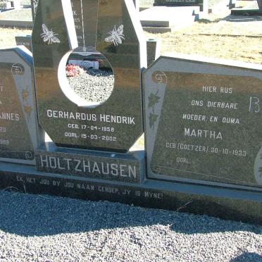 HOLTZHAUSEN Stephanus Johannes 1920-1989 &amp; Martha COETZER 1933 - :: HOLTZHAUSEN Gerhardus Hendrik 1958-2002 