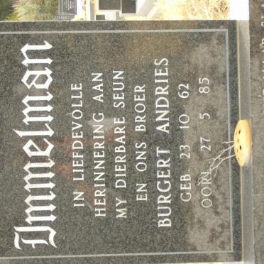 IMMELMAN Burgert Andries 1962-1985