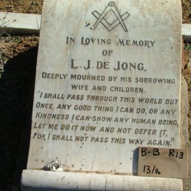 JONG L.J., de 