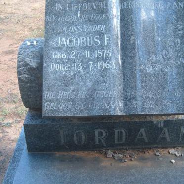 JORDAAN Jacobus F. 1875-1963