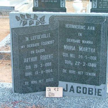 JACOBIE Arthur Robert 1908-1964 &amp; Maria Martha NEL 1908-1986