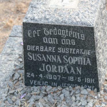 JORDAAN Susanna Sophia 1907-1911