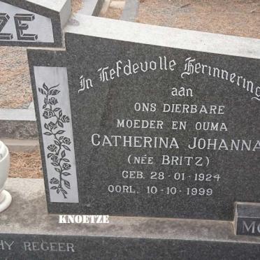 KNOETZE Hendrik Johannes 1920-1975 &amp; Catherina Johanna BRITZ 1924-1999