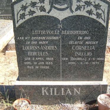 KILIAN Lourens Andries Hercules 1869-1955 &amp; Cornelia DOUBELL 1886-1973