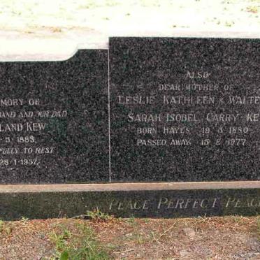 KEW Edwin Roland 1883-1957 &amp; Sarah Isobel Carry HAYES 1880-1977 :: KEW Edwin Hayes 1903-1956