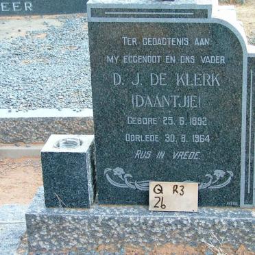KLERK D.J., de 1892-1964